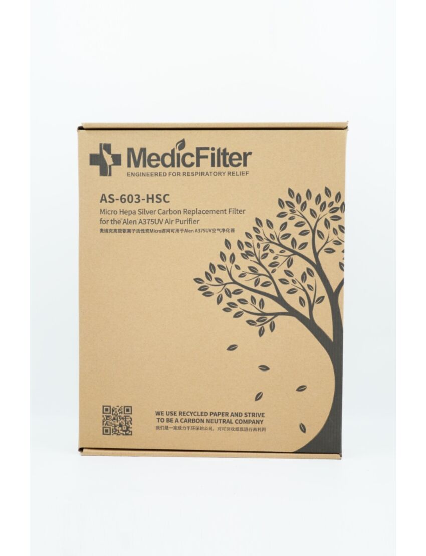MedicFilter Micro银离子活性炭复合滤网︰适用于Alen A375UV